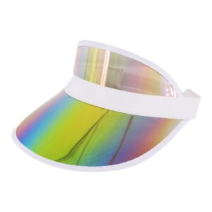 surkat plastics clear translucent sun visor hat golf beach tennis poker sun visors caps uv protection colorful headband sun shade hat