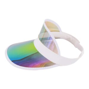 Surkat Plastics Clear Translucent Sun Visor Hat Golf Beach Tennis Poker Sun Visors Caps UV Protection Colorful Headband Sun Shade Hat