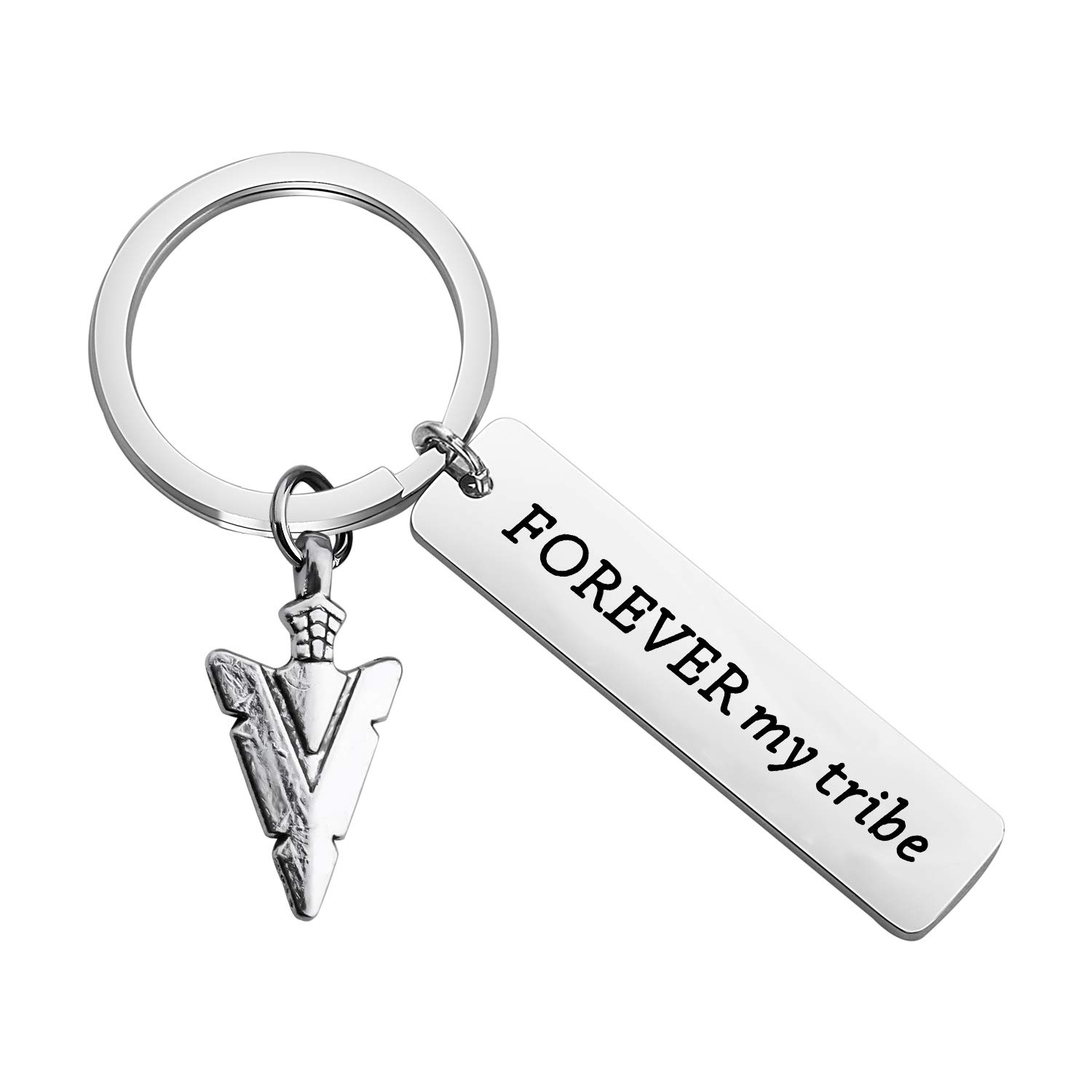 FOTAP Tribe Gifts Forever My Tribe Keychain Best Friend Sister Wedding Gift Bride Tribe Jewelry Gifts for Her (My Tribe Keychain)