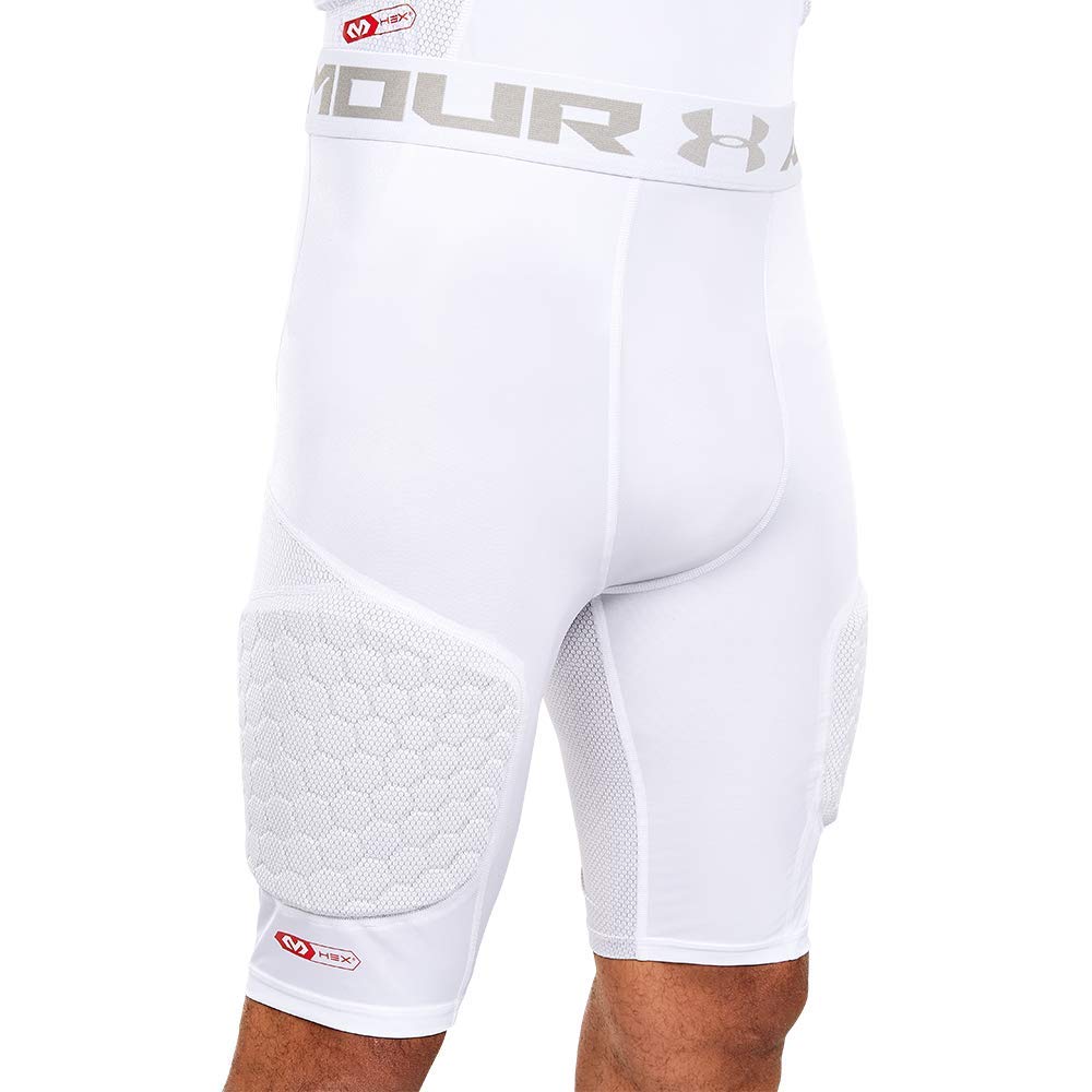 Under Armour Gameday Armour 3-Pad Short Bball-WHT,LG