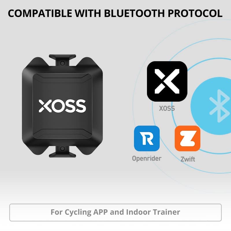 XOSS G+ GPS Bike Computer ANT+ with 2 Smart Cadence Sensor, Bluetooth Cycling Computer, Wireless Bicycle Speedometer Odometer, Waterproof MTB Tracker Fits All Bikes (Support Heart Rate Monitor)