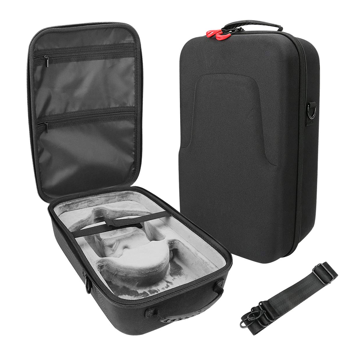 Winkeyes Travel Case for Oculus Quest All-in One VR Gaming Headset and Controllers Accessories Waterproof Shock-Proof Wear-Resistant Crush-Resistant Double Zipper Hand-Held Storage Bag Carrying Case