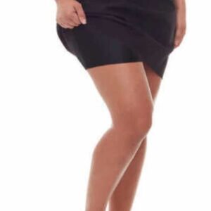 SC&CO Women's Comfortable Stretch Double wraparoand Skort (S, Black)