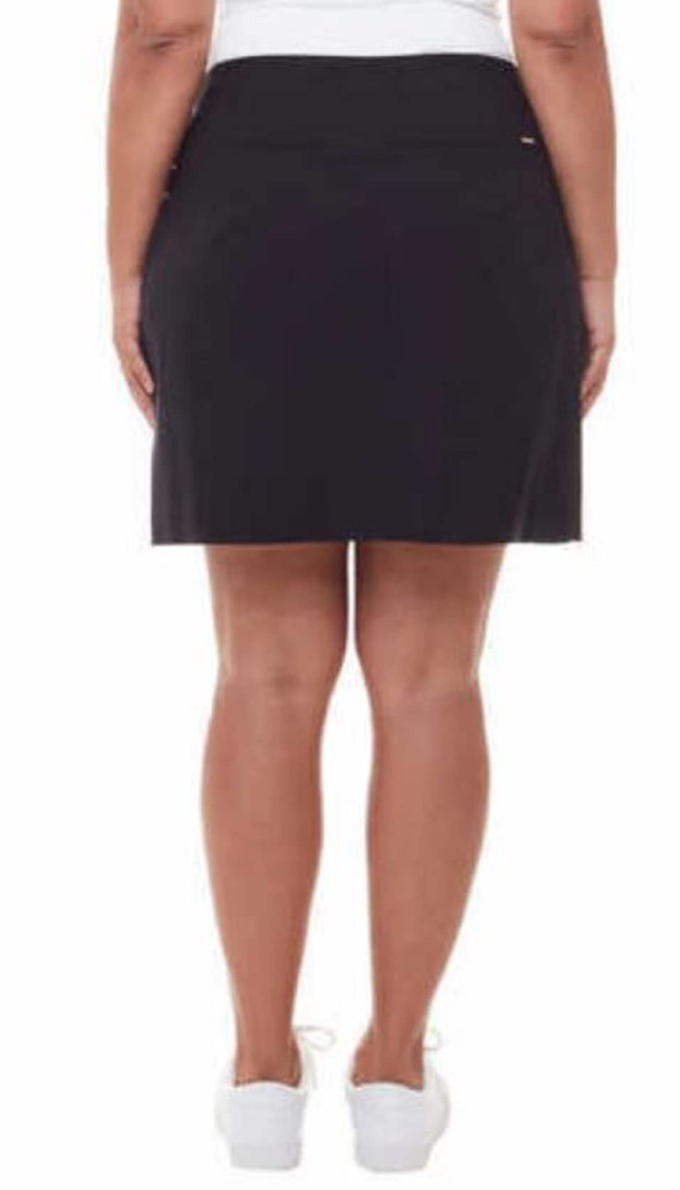 SC&CO Women's Comfortable Stretch Double wraparoand Skort (S, Black)