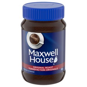 Maxwell House Original Roast Instant Coffee, 150g/5.3 oz., (Pack of 12) {Imported from Canada}