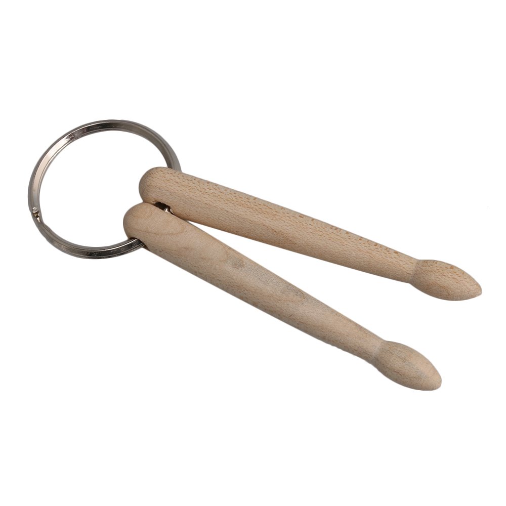 Homeswitch Wood Drum sticks Percussion Key Ring Chain Keyrings Mini Drum Sticks Keychain