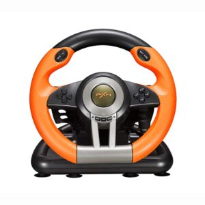 PXN PC Racing Wheel, V3II 180 Degree Universal Usb Car Sim Race Steering Wheel with Pedals for PS3, PS4, Xbox One, Xbox Series X/S, Nintendo Switch (Orange)