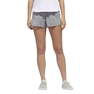 adidas Women's Pacer 3-Stripes Woven Short Medium Gray Heather/Black X-Large