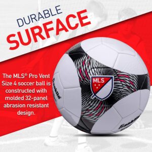 Franklin Sports MLS Pro Vent Soccer Ball - Official Size Soccer Ball - Soft Cover - Official Size and Weight Soccer Ball - Air Pump Included