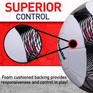 Franklin Sports MLS Pro Vent Soccer Ball - Official Size Soccer Ball - Soft Cover - Official Size and Weight Soccer Ball - Air Pump Included