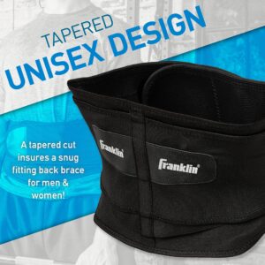 Franklin Sports Lower Back Brace - Adjustable Back Support Stabilizer - Comfortable Lumbar Support, Pain Relief + Compression - One Size