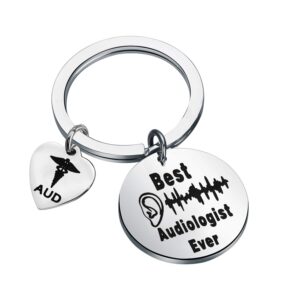 bobauna audiology audiologist keychain best audiologist ever medical gift (best audiologist ever keychain)