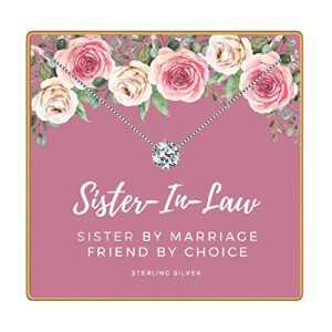 sister in law necklaces, 925 sterling silver, future sister in law gifts for women, sister in law birthday gifts, sister of the groom gifts,sister in law wedding gift for sister in law jewelry