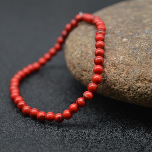 KIKILA 4mm Mini Gemstone Energy Bracelets Crushed Stone Beaded Bracelet Natural Stone Charm Beaded Small Couples Bracelets for Women