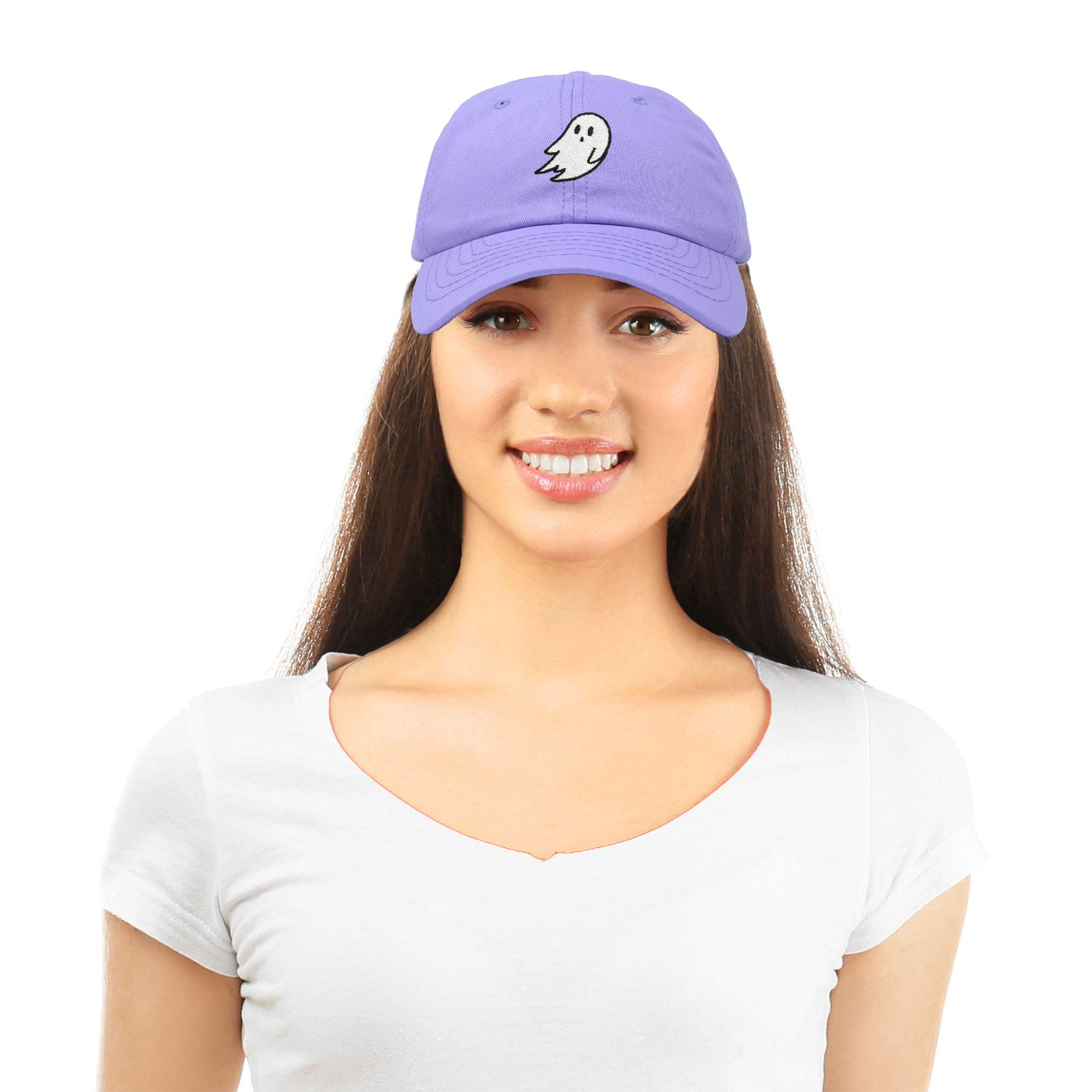 DALIX Ghost Embroidery Dad Hat Baseball Cap Cute Halloween in Lavender