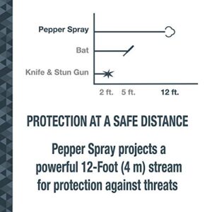 SABRE Mighty Discreet Pepper Spray, Protect Against Multiple Threats with 16 Bursts, Ultra-Compact Design, 40 Percent Smaller Than Other Pepper Sprays, UV Marking Dye, Snap Clip, 0.18 fl oz