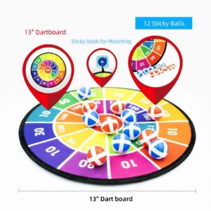 Gdaytao Kids Toys, Dart Board for Kids with 12 Dart Balls, Boys Toys Age 5-7 & 8-10, Toys for Boys Ages 5-13, Toy for 3 Year Old and Up, Ideal Gifts for 3-12 Year Old Boys and Girls