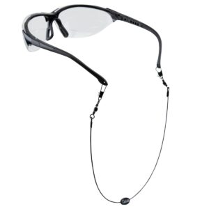 cablz clipz retainers | black coated stainless steel, off-the-neck, 14 inch eyewear retainer | black, 14in