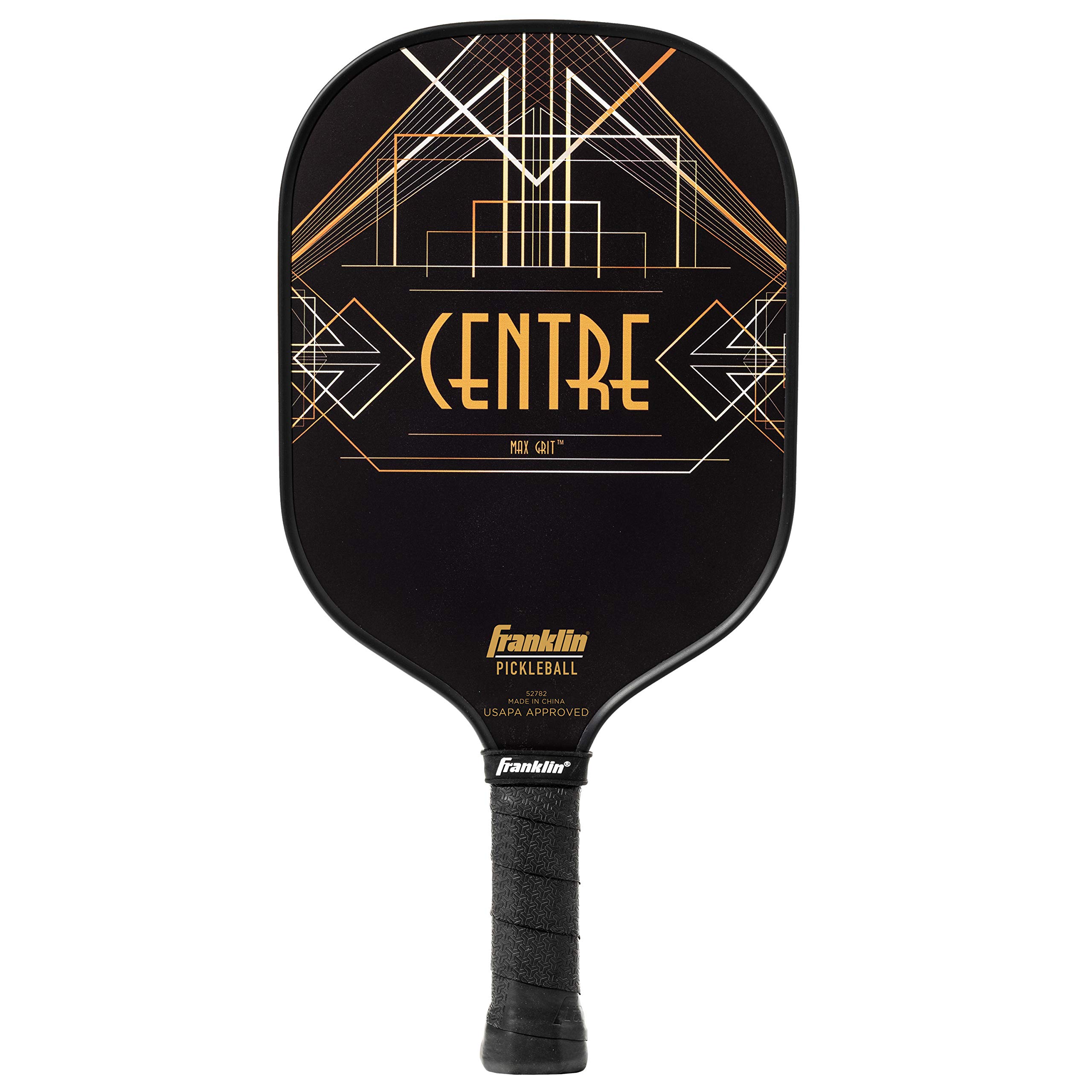 Franklin Sports Pro Pickleball Paddle - Pro Tournament Pickleball Paddle - USA Pickleball (USAPA) Approved Carbon Fiber Pickleball Racket - Official Centre Pickleball Paddle - Gold - 13mm Core