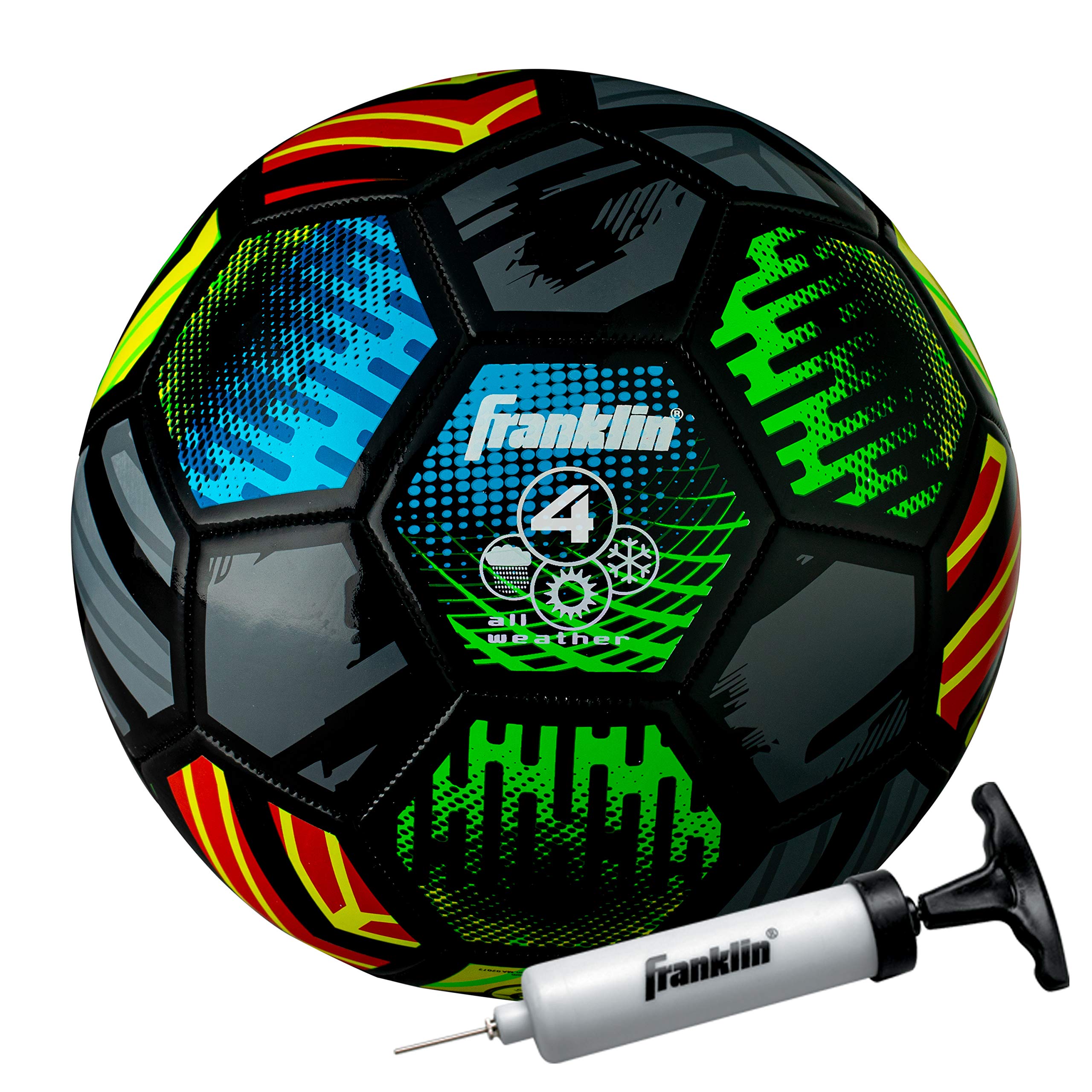 Franklin Sports Mystic Kids Soccer Ball - Size 4 Youth Soccer Ball - Soft Cover - Great for Kids and Toddlers - Air Pump Included