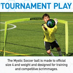 Franklin Sports Mystic Kids Soccer Ball - Size 4 Youth Soccer Ball - Soft Cover - Great for Kids and Toddlers - Air Pump Included