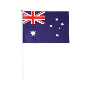 Australia Flag Australian Small Stick Mini Hand Held Flags Decorations 1 Dozen (12 pack)