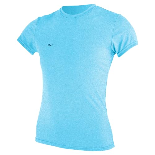 O'NEILL Women's Hybrid UPF 50+ Short Sleeve Sun Shirt, Turquoise, M