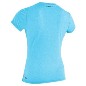 O'NEILL Women's Hybrid UPF 50+ Short Sleeve Sun Shirt, Turquoise, M