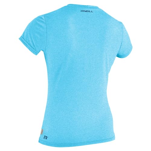 O'NEILL Women's Hybrid UPF 50+ Short Sleeve Sun Shirt, Turquoise, M