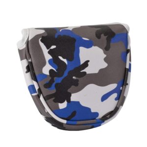 plusker camo blue golf club center shaft mallet putter cover magnetic closure design standard size headcover