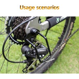 Cayanmydery Black Universal Bike Bicycle Rear Derailleur Guard Rack Protector, Rear Gear Shifter Chain Guard