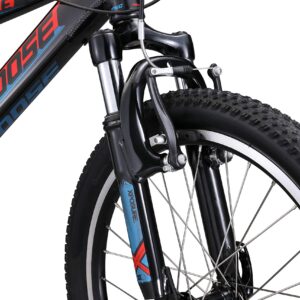 Mongoose Rockadile Kids Hardtail Mountain Bike, 20-Inch Wheels, Aluminum Step-Over Frame, 7-Speed Drivetrain, Black