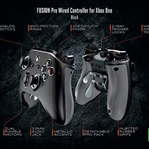 PowerA FUSION Pro Wired Controller for Xbox One - Black, Gamepad, Wired Video Game Controller, Gaming Controller, Xbox One, Works with Xbox Series X|S