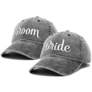 dalix bride groom dad hats baseball cap newlywed wedding party gift washed black