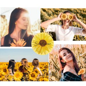 Jeka Sunflower Stud Earrings for Women Dainty Daisy Earrings Fashion Cute Boho Bff Studs Post Earring Jewelry for Friends 10mm 3g