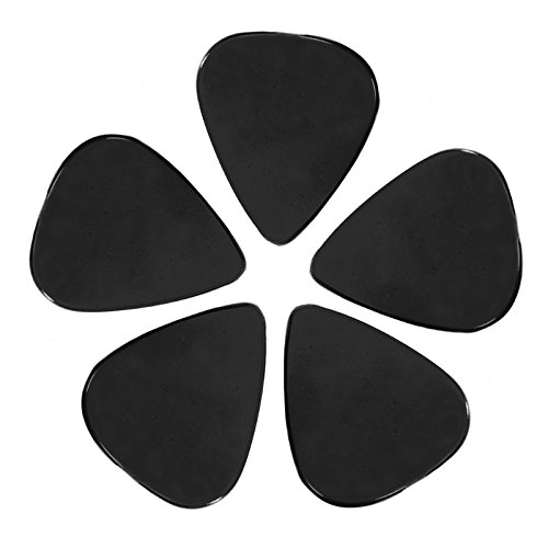 100-Pack Black Celluloid Guitar Picks Size Medium .71mm Plectrums for Acoustic and Electric Guitars Bulk Set for Music Mastery also Great Necklaces or Earrings for the Guitar Lover in Your Life