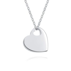 Jinlou Loved Ones Urn Pendant Necklace 925 Sterling Silver Keepsake Memorial Heart Cremation Jewelry for Women(Simple)