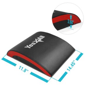 Yes4All Ab Mat For Sit Up 15" Situps Pad I Thick Workout Mat Comfortable for Abdominal Exercises, Crunches, Push-Ups, Core Training, Lower Back Support and Stretches Ab Muscles - Red