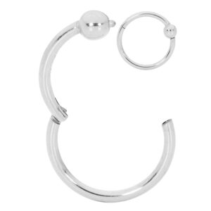 365 Sleepers 316L Surgical Steel 20G 18G 16G 14G 6mm-12mm BCR Ball Closure Septum Hinged Segment Nose Lip Ring Hoop Unisex Earrings Body Piercing Jewelry