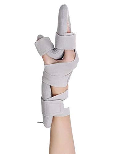 Dr A-Z Hand Splint Functional Finger Orthotics, Post Op Resting Wrist Splint , Fingerboard，Rehab Finger Training Device，for Stroke，Hemiplegia, Apoplexy，Traumatic Brain Injury Rehab (RIGHT HAND)