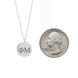 Dainty Phi Mu Necklace Sorority Jewelry Drop Necklace Sorority Lavalier Necklace