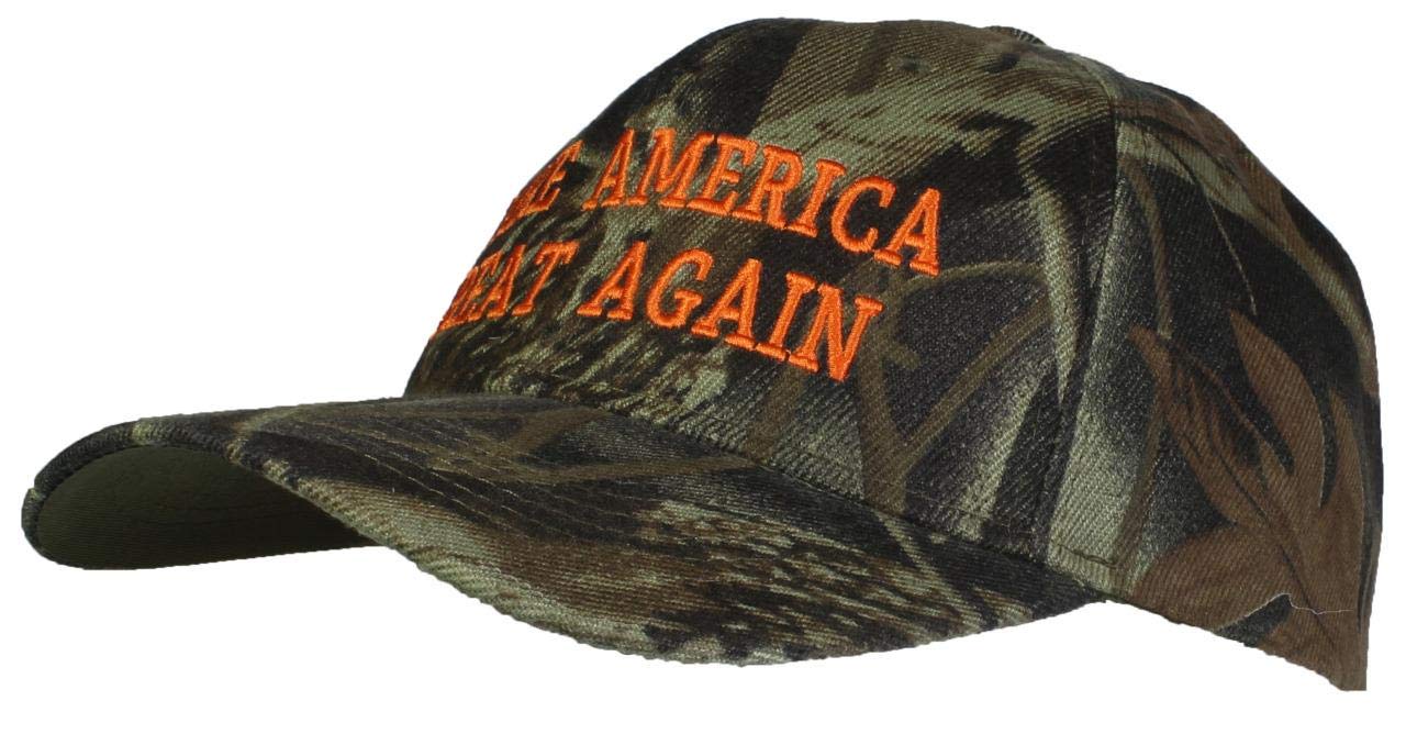 Tropic Hats Adult Embroidered Make America Great Again Trump Adjustable Ballcap - Hardwoods Camo