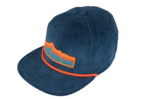 sendero provisions co. outdoor adjustable snapback corduroy rope hat with geo screen printed patch (ocean blue)