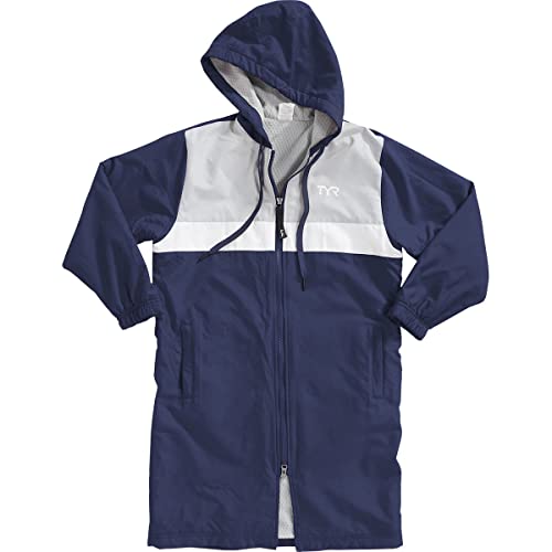 TYR Alliance Podium Parka for Youth - Navy, Small