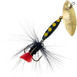 panther martin pmwsrf_4_gbk willowstrike regular fly spinners fishing lure - gold/black fly - 4 (1/8 oz)