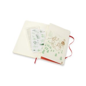 Moleskine Limited Edition Wizard of Oz Notebook, Hard Cover, Large (5" x 8.25") Ruled/Lined, Poppy Field, 240 Pages