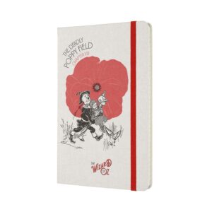 Moleskine Limited Edition Wizard of Oz Notebook, Hard Cover, Large (5" x 8.25") Ruled/Lined, Poppy Field, 240 Pages