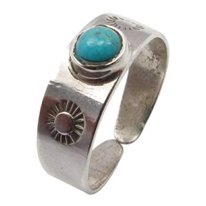 silverstarjewel cabochon turquoise december birthstone toe ring solid silver best new year's day jewelry deals