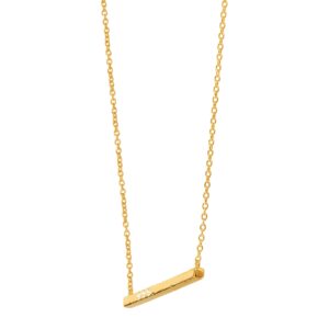 Silpada 'Dotted Line' Pendant Necklace with Crystals in Gold-Plated Sterling Silver, 18" + 2"