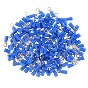 100pcs 16-14awg insulated terminals ring electrical wire crimp connectors